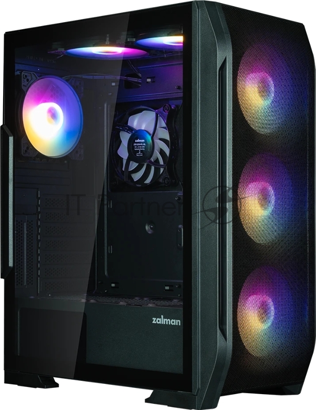 Корпус ZALMAN N7 PLUS V2, ATX, BLACK, WINDOW, 1xCombo (3.5” or 2.5”), 1 x 3.5”, 3 x 2.5”, 2xUSB2.0, 1xUSB3.0, FRONT 3x120mm RGB, REAR 1x120mm RGB, TOP 2x120mm RGB, SIDE 1x120mm