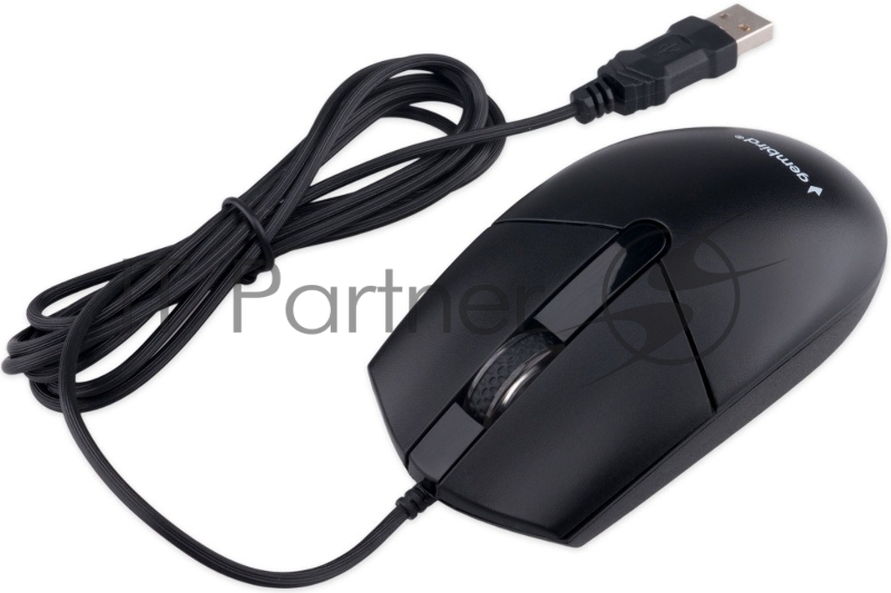 Комплект проводной клавиатура+мышь Gembird KBS-9050L, 104кл+3кн, 12Fn, 1000 DPI, 1.8м, черный