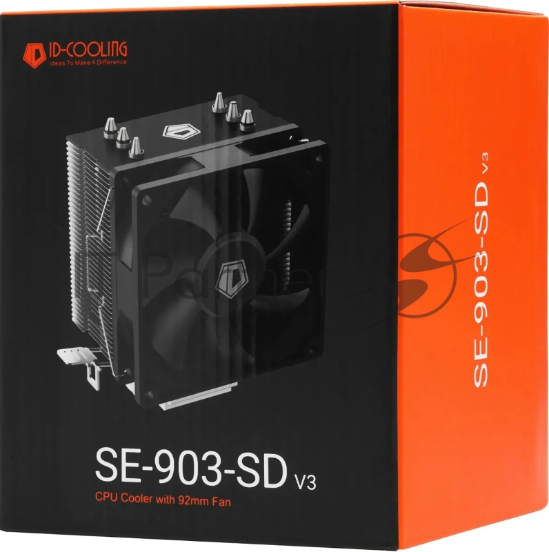Кулер CPU ID-Cooling SE-903-SD V3 черный 92мм алюминий+медь 2000rpm 23.1db 3-pin 130W 123мм