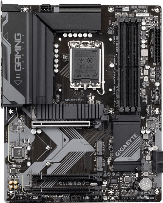 Материнская плата Gigabyte B760 GAMING X, LGA 1700, Intel B760, 4xDDR5, 4xSATA, 3xM.2, 1xPCI-E 4.0 x16, 2xPCI-E 3.0 x1, 1xHDMI, 1xDP, 1x 2.5Gb LAN, 1xUSB 3.2 Gen 2, 1xUSB 3.2 Gen 1, 5xUSB 2.0, 6x3.5 мм, 7.1, ATX