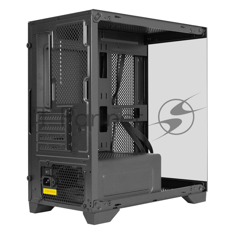 Корпус Minitower ExeGate i3 SEA LE-NPX600 (mATX, БП 600NPX, 1*USB+1*USB3.0, HD аудио, черный, передняя и боковая панели - закаленное стекло)