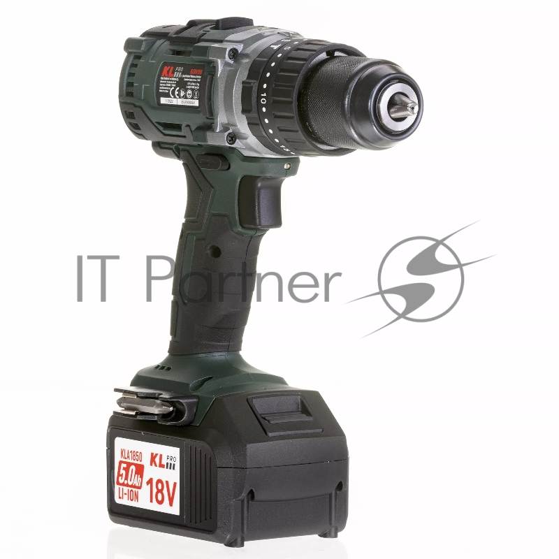 Профессиональный ударный бесщеточный шуруповерт KLPRO KLDM18B-50 (18В, Li-ion-2шт, 5.0Ач, 60Нм, ручка, З/У-4А ,в кейсе)