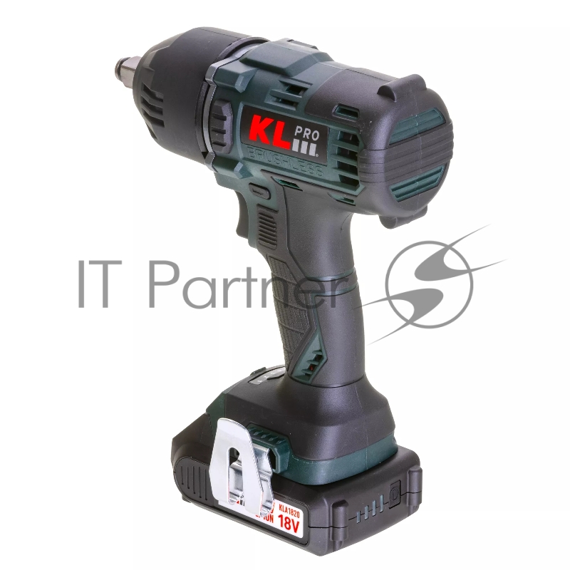 Профессиональный бесщеточный гайковерт аккумуляторный KLPRO KLSS18BH-20 (18В, Li-ion-2шт, 2.0Ач, 400Нм, 2 скорости, подсветка,З/У,в кейсе)