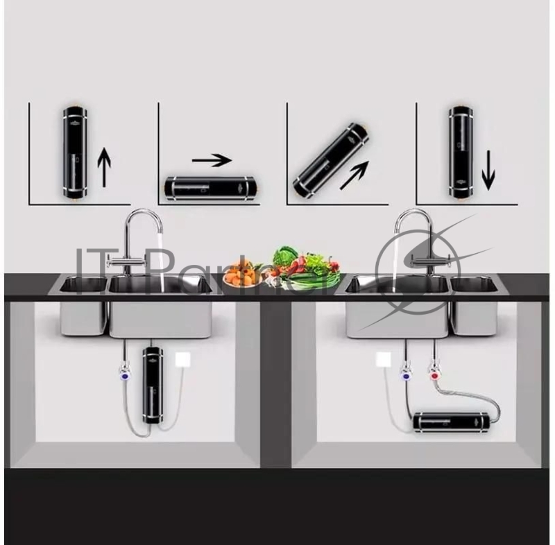 Электрический проточный водонагреватель PRIMOCLIMA IQ 5.5 кВт, черный