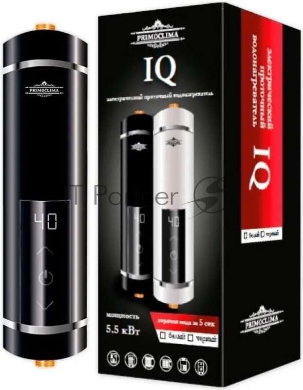Электрический проточный водонагреватель PRIMOCLIMA IQ 5.5 кВт, черный