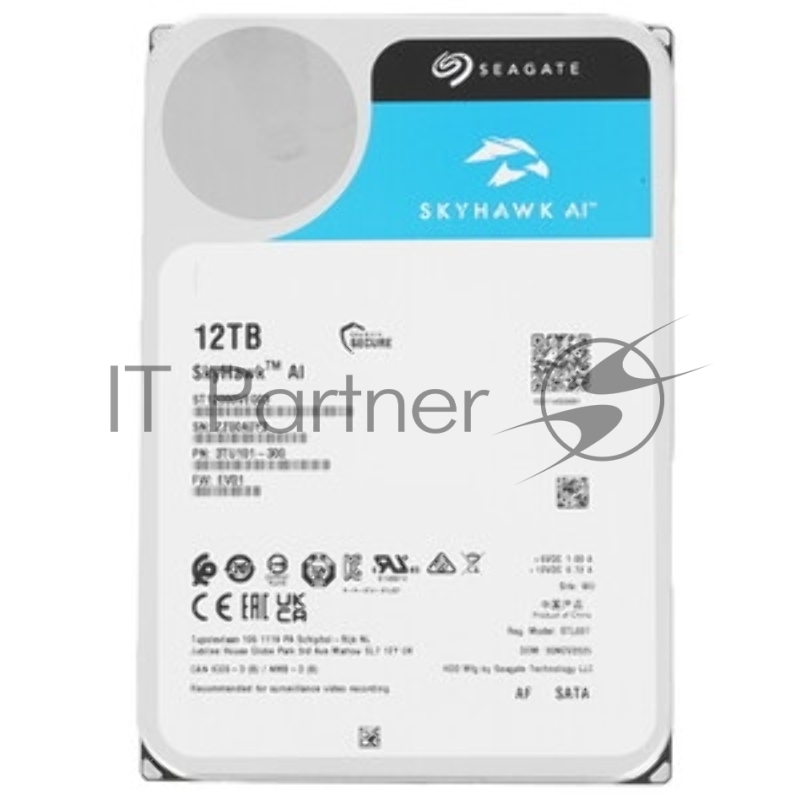 Жесткий диск Seagate SkyHawk AI ST12000VE003 12TB, 3.5, 7200RPM, SATA, 512MB