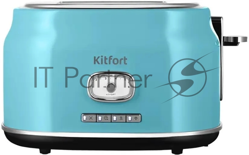 Тостер Kitfort КТ-6455 815Вт голубой/серебристый