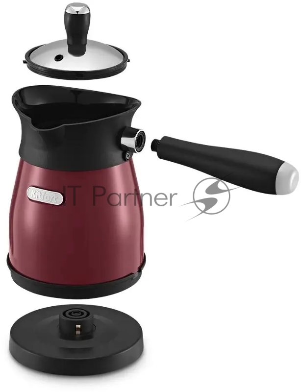 Электрическая турка Kitfort КТ-7499 1000 Вт красный/черный