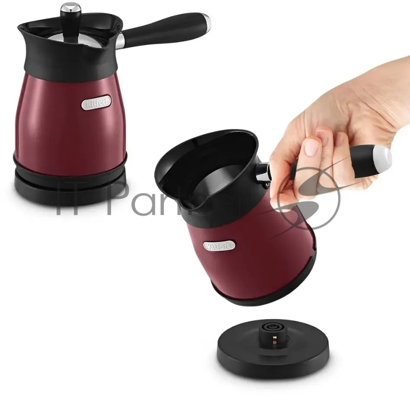 Электрическая турка Kitfort КТ-7499 1000 Вт красный/черный