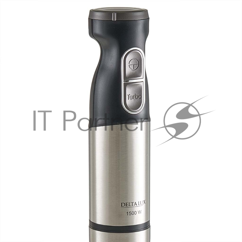 Блендер погружной DELTA LUX DE-7011B черный 1500 Вт, ТУРБО, измельчитель, стакан, венчик (8)