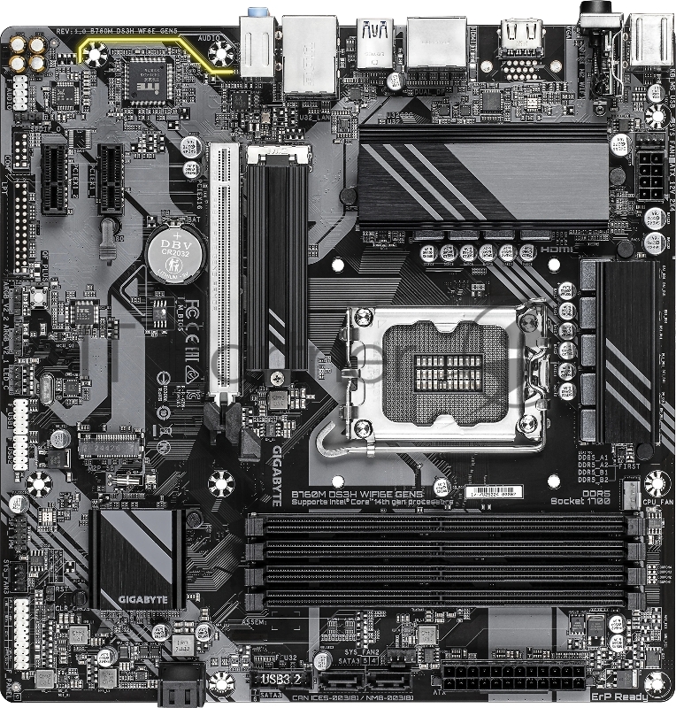 Матиринская плата Gigabyte B760M DS3H WF6E GEN5