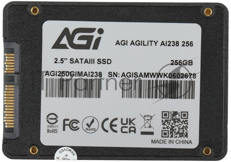 Твердотельный накопитель SSD AGI AI238 SSD 2.5 256GB QLC RETAIL-Color Box