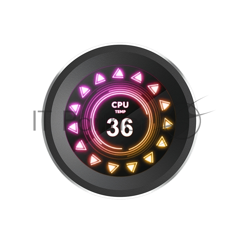 Водяное охлаждение для процессора SAMA Q60 Black (360mm, LED temp., черный, ARGB/ Fans: 3x120mm, 86CFM, 30dBA, 2600RPM/ Pump height 64mm, 30dBA, 2800RPM, Rad thickness 27mm/ S: 1851, 1700, 1200, 20XX, 115X, AM5, AM4)