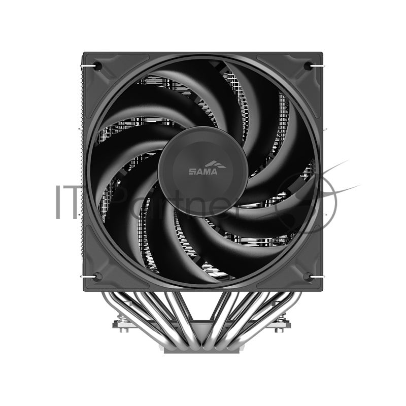 Кулер для процессора SAMA A60E (265W, 4-pin PWM, 156.5mm, 6x6mm, 2x120mm, 78CFM, 29dBA, 2200RPM, S: 1851/1700/1200/115X, AM5/AM4, silver)