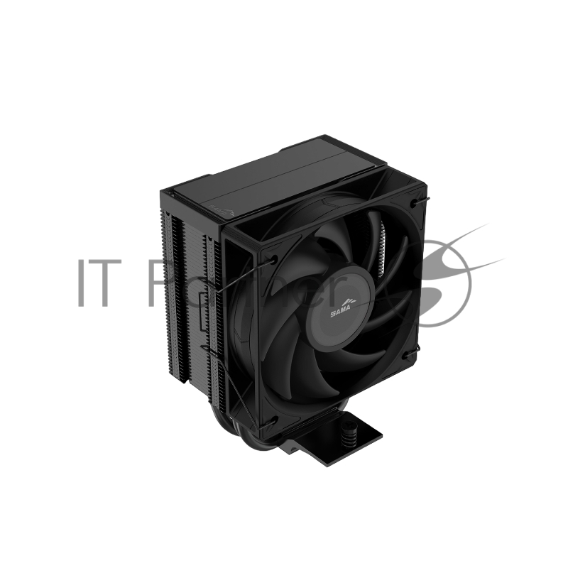 Кулер для процессора SAMA X30 (180W, 4-pin PWM, 133.5mm, 3x6mm, 1x100mm, 50.1CFM, 35.2dBA, 2600RPM, S: 1851/1700/1200/115X, AM5/AM4, черный)