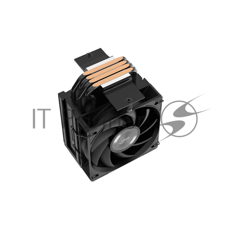 Кулер для процессора SAMA X40 (200W, 4-pin PWM, 133.5mm, 4x6mm, 1x100mm, 50.1CFM, 35.2dBA, 2600RPM, S: 1851/1700/1200/115X, AM5/AM4, черный)