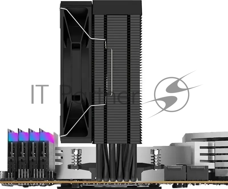 Кулер для процессора Bloody BD-AC220-ARGB1 ARGB Soc-AM5/AM4/1200/1700/1851 черный 4-pin 14-26dB Al+Cu LCD 220W 596gr Ret (BD-AC220-ARGB1-BK)