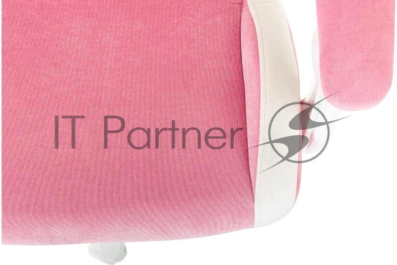 Кресло игровое Knight Kitty W розовый/молочный крестов. пластик белый