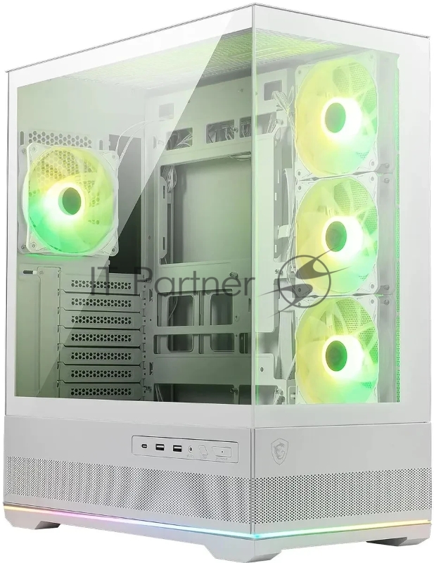 Корпус MSI MAG Pano 110R PZ белый без БП ATX 6x120mm 7x140mm 2xUSB3.0 1xUSB3.1 audio AirDuct bott PSU