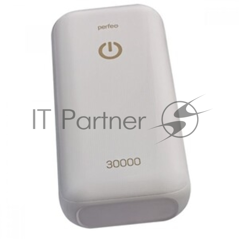 Внешний аккумулятор PERFEO (PF_E2083) - 30000 mAh/LED QC3.0/Type-C/2, белый