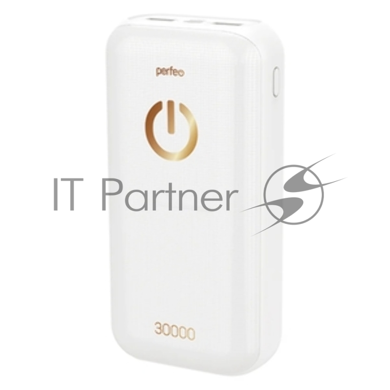Внешний аккумулятор PERFEO (PF_E2083) - 30000 mAh/LED QC3.0/Type-C/2, белый
