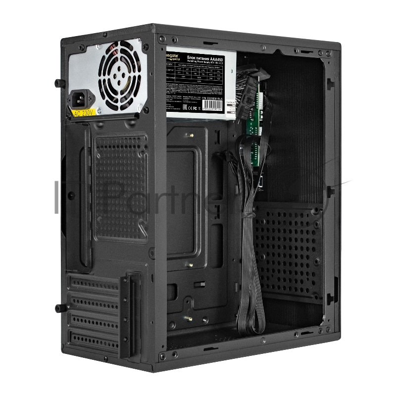 Корпус Minitower ExeGate BAA-303M-AAA450 (mATX, БП AAA450 с вент. 8см, 2*USB, HD Audio, черный)