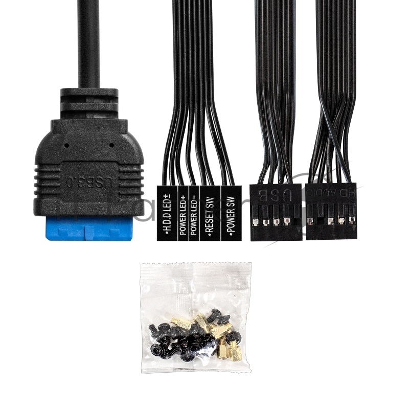 Корпус Minitower ExeGate BAA-303MU-UNS450 (mATX, БП UNS450 с вент. 12см, 2*USB+1*USB3.0, HD Audio, черный)