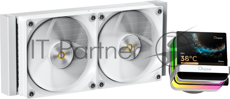 Система охлаждения Ocypus Sigma L24 PRO WH IPS Display/ white/ 290W/ All Intel/ AMD AM* / Screws