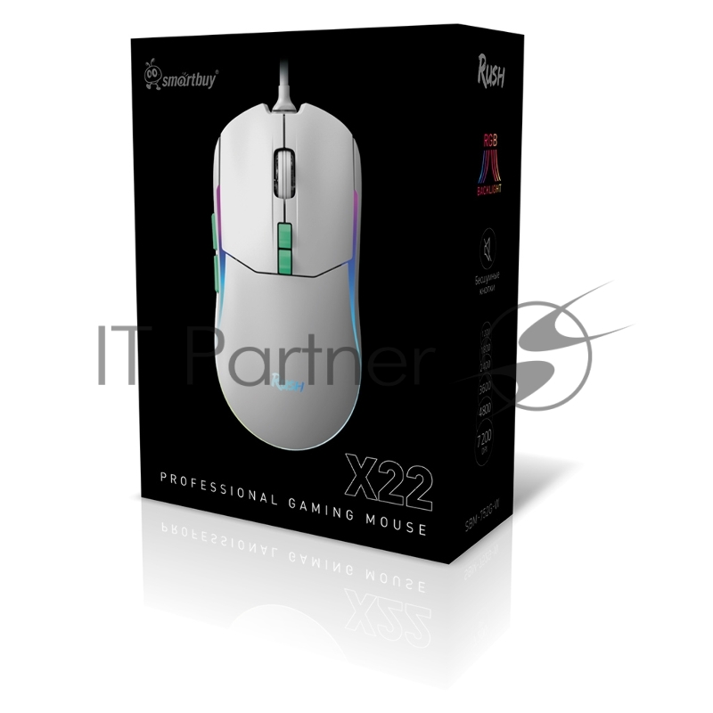 Мышь игровая SMARTBUY (SBM-752G-W) RUSH X22 белая