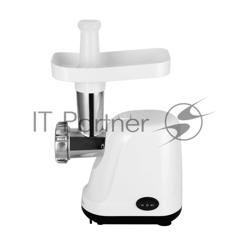 Мясорубка Blackton Bt MG1111 белый/черный, 1200Вт, производительность до 1.5 кг/мин / Количество скоростей: 1 / Функция реверса / DualProtect технология: защита от перегрузки и перегрева / Прорезиненные ножки / Материал корпуса: пластик / Материал за