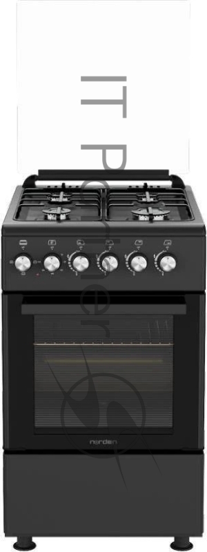 Плита комбинированная NORDEN FF5403GAZD Черный матовый