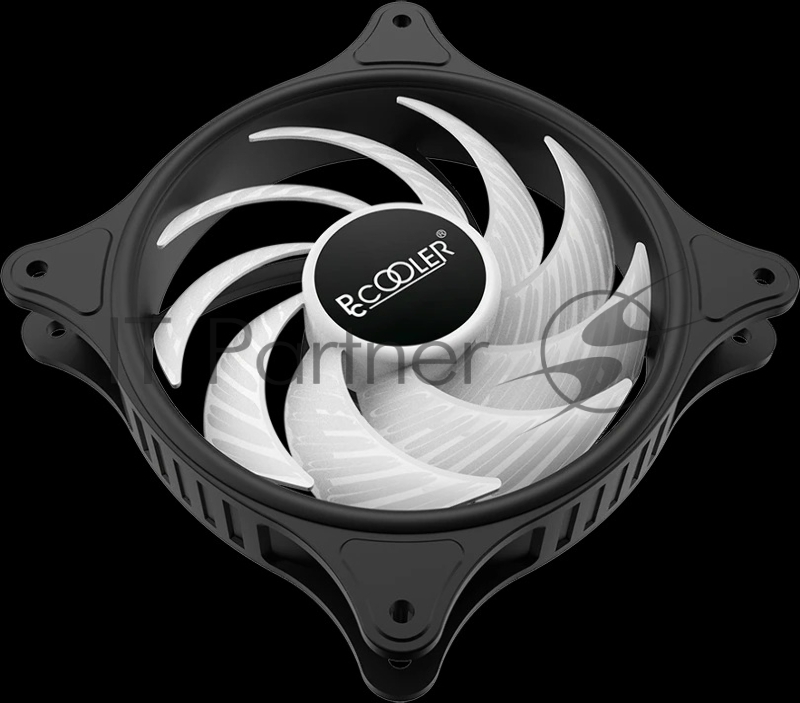 Кулер для корпуса Case Cooler PCCooler FX 120 ARGB BK 3 IN 1 (120x120x25mm, 4-pin PWM, ARGB, 52.79CFM, 33.2dBA, 2000RPM, Black, 3pcs)