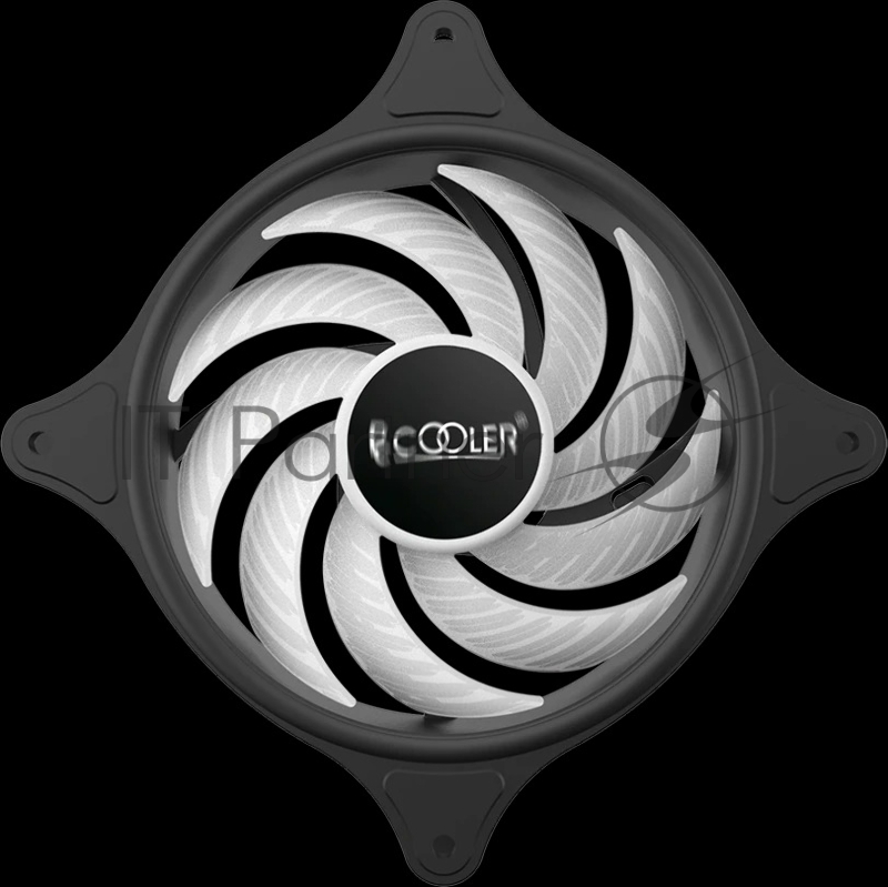 Кулер для корпуса Case Cooler PCCooler FX 120 ARGB BK 3 IN 1 (120x120x25mm, 4-pin PWM, ARGB, 52.79CFM, 33.2dBA, 2000RPM, Black, 3pcs)