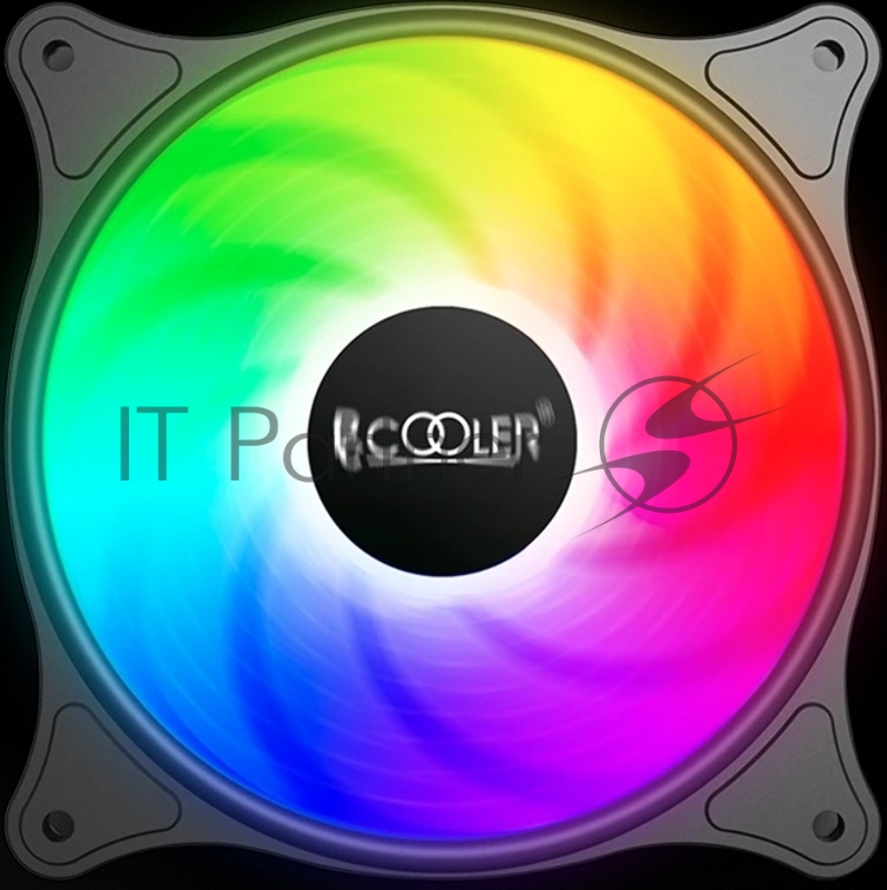 Кулер для корпуса Case Cooler PCCooler FX 120 ARGB BK 3 IN 1 (120x120x25mm, 4-pin PWM, ARGB, 52.79CFM, 33.2dBA, 2000RPM, Black, 3pcs)