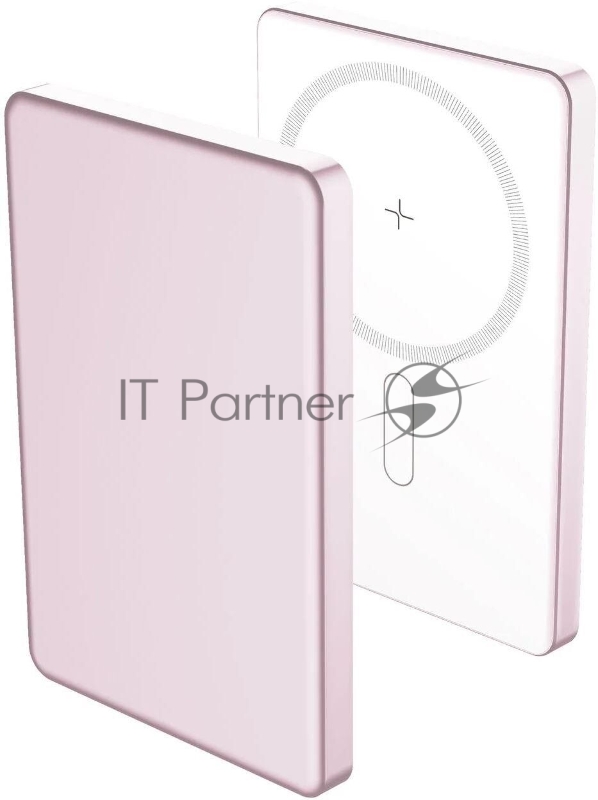 Портативный аккумулятор AKSBERRY (6900295730016) E501 с MagSafe 5000 mAh, розовый