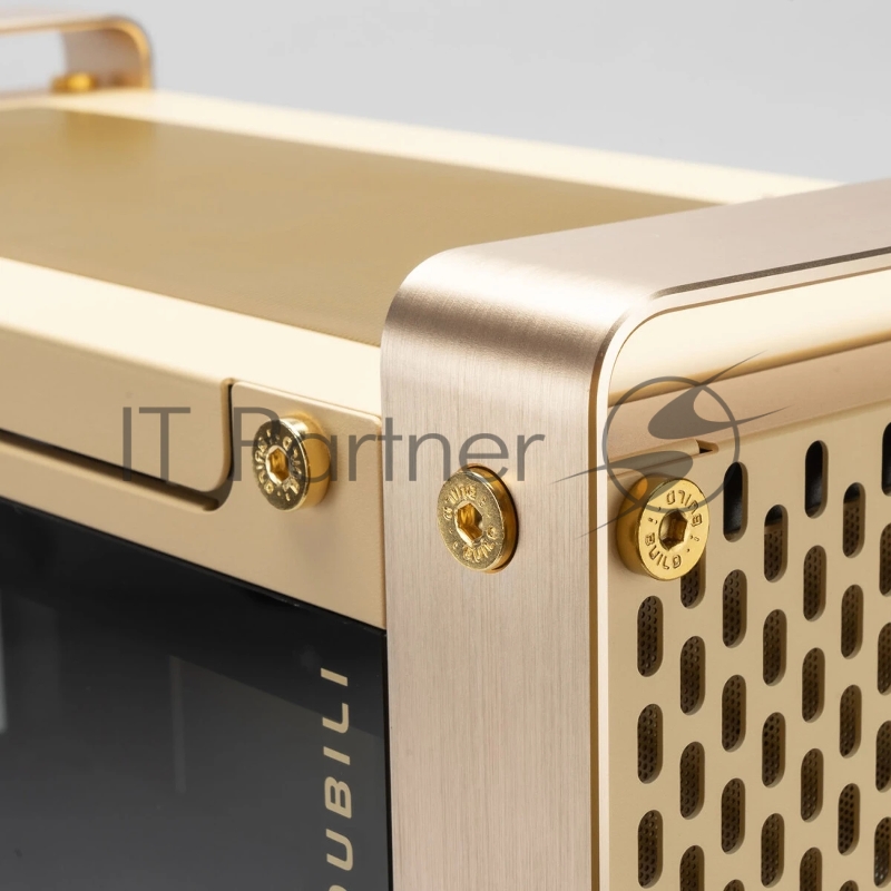 Корпус без блока питания/ Case InWin Dubili, Full-Tower, TG, 4x140mm, 2xUSB-A 3.2 + 1xUSB-C 3.2, E-ATX, ATX, mATX, mITX Champagne Gold