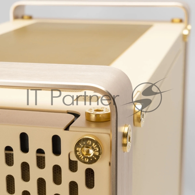 Корпус без блока питания/ Case InWin Dubili, Full-Tower, TG, 4x140mm, 2xUSB-A 3.2 + 1xUSB-C 3.2, E-ATX, ATX, mATX, mITX Champagne Gold