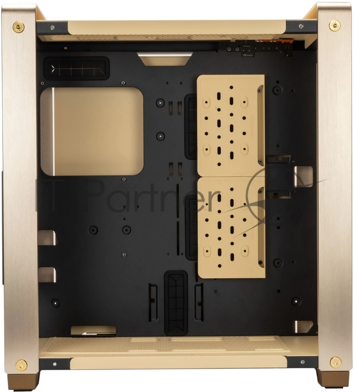 Корпус без блока питания/ Case InWin Dubili, Full-Tower, TG, 4x140mm, 2xUSB-A 3.2 + 1xUSB-C 3.2, E-ATX, ATX, mATX, mITX Champagne Gold