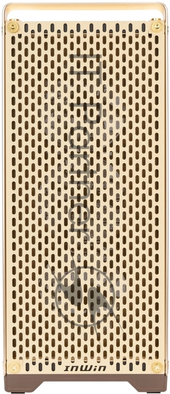 Корпус без блока питания/ Case InWin Dubili, Full-Tower, TG, 4x140mm, 2xUSB-A 3.2 + 1xUSB-C 3.2, E-ATX, ATX, mATX, mITX Champagne Gold