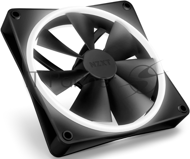 Кулер для корпуса ПК/ Case Cooler NZXT F140 RGB Duo (140x140x25mm, 4-pin PWM, RGB, 84.75CFM, 36dBA, 1800RPM, Black)