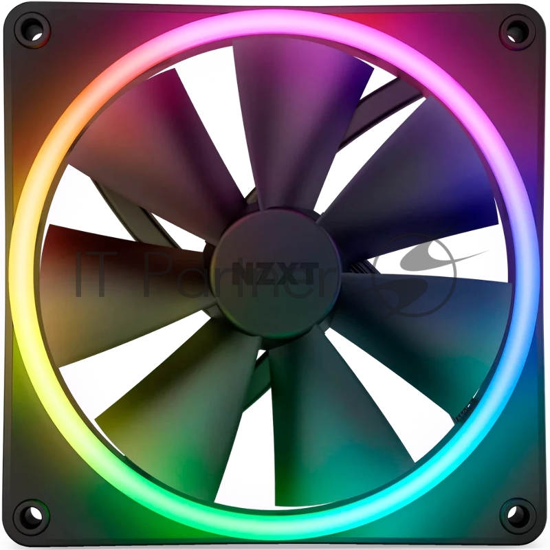 Кулер для корпуса ПК/ Case Cooler NZXT F140 RGB Duo (140x140x25mm, 4-pin PWM, RGB, 84.75CFM, 36dBA, 1800RPM, Black)