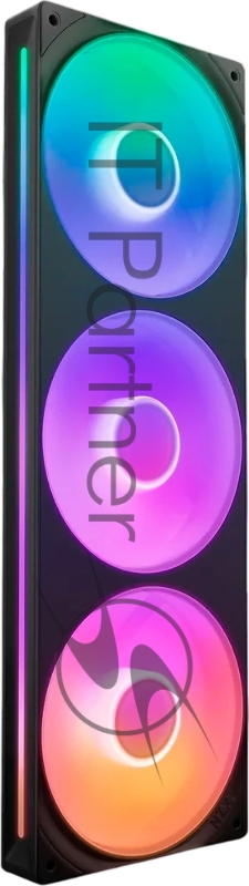 Кулер для корпуса ПК/ Case Cooler NZXT F360 RGB Core (120x120x25mm, 4-pin PWM, RGB, 75.12CFM, 30dBA, 2400RPM, Black, Single-Frame RGB Fan Unit)