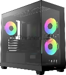 Корпус для ПК Case Ocypus Gamma C52 BK ARGB mATX / win / black / 3 ARGB fans / no PSU / Tempered Glass