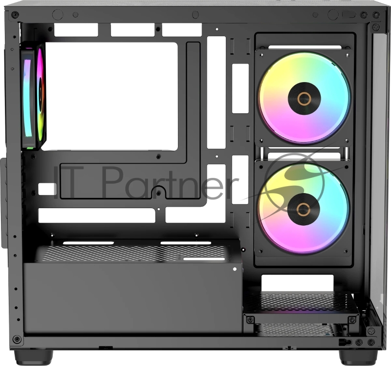 Корпус для ПК Case Ocypus Gamma C52 BK ARGB mATX / win / black / 3 ARGB fans / no PSU / Tempered Glass