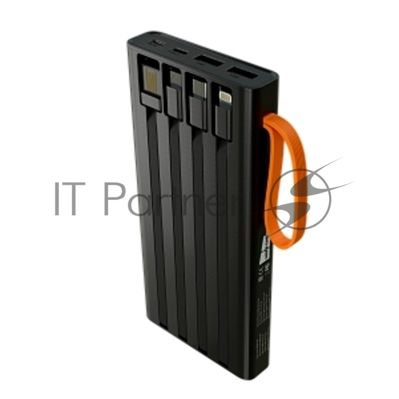 Мобильный аккумулятор MORE CHOICE (4620202550538) PB22-10 с кабелем 2USB 2.1A - 10000mA черный