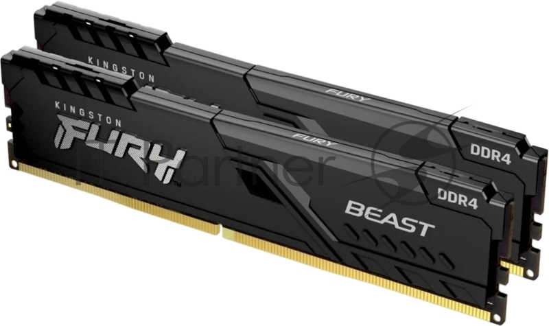 Оперативная память Kingston 16GB 3200MT/s DDR4 CL16 DIMM (Kit of 2) FURY Beast Black