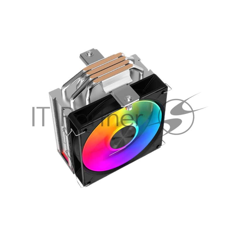 Кулер для процессора/ CPU Cooler SAMA A40L (240W, 4-pin PWM, 152mm, 4x6mm, ARGB, 1x120mm, 78CFM, 29dBA, 2200RPM, S: 1851/1700/1200/115X, AM5/AM4, silver)