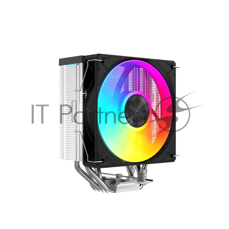 Кулер для процессора/ CPU Cooler SAMA A40L (240W, 4-pin PWM, 152mm, 4x6mm, ARGB, 1x120mm, 78CFM, 29dBA, 2200RPM, S: 1851/1700/1200/115X, AM5/AM4, silver)