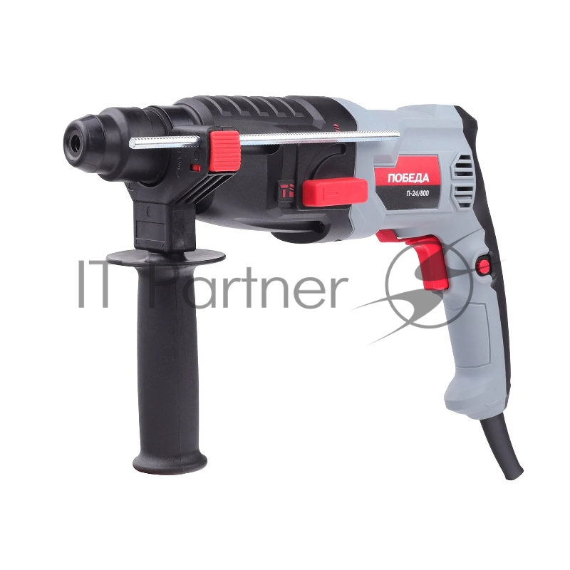 Перфоратор ПОБЕДА П-24/800, SDS+, 800Вт, 1200об/мин, 5300уд/мин, макс. диаметр бурения 24мм, дополнительная рукоятка, глубиномер, кейс