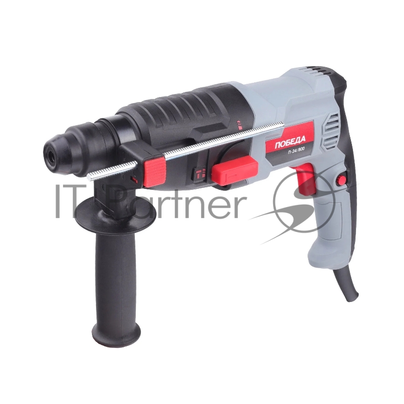 Перфоратор ПОБЕДА П-24/800, SDS+, 800Вт, 1200об/мин, 5300уд/мин, макс. диаметр бурения 24мм, дополнительная рукоятка, глубиномер, кейс